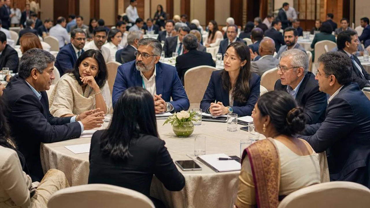 Executives taking part in a roundtable discussion in India and South Asia